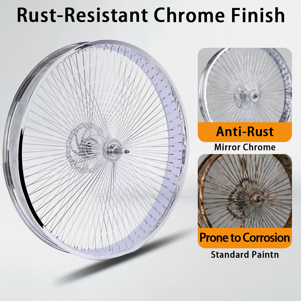 Chico WH-TH7529140D7-CP Bike Chrome Wheel Set for 29"*3" with 7-speed Disc Brake - Chico USA, Inc.