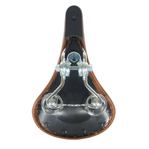 Tracer Bikes | Tracer SD-AF-7210-BRN Retro City Bike Saddle, Brown/Chrome, Coil Spring Base |  Chico USA, Inc.