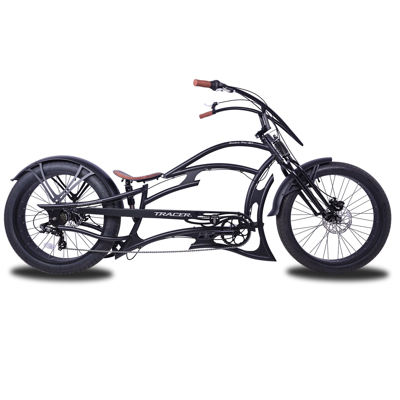 Tracer Raider Pro DS 26" 7-Speed Chopper Style Stretch Cruiser Bike - Chico USA, Inc.