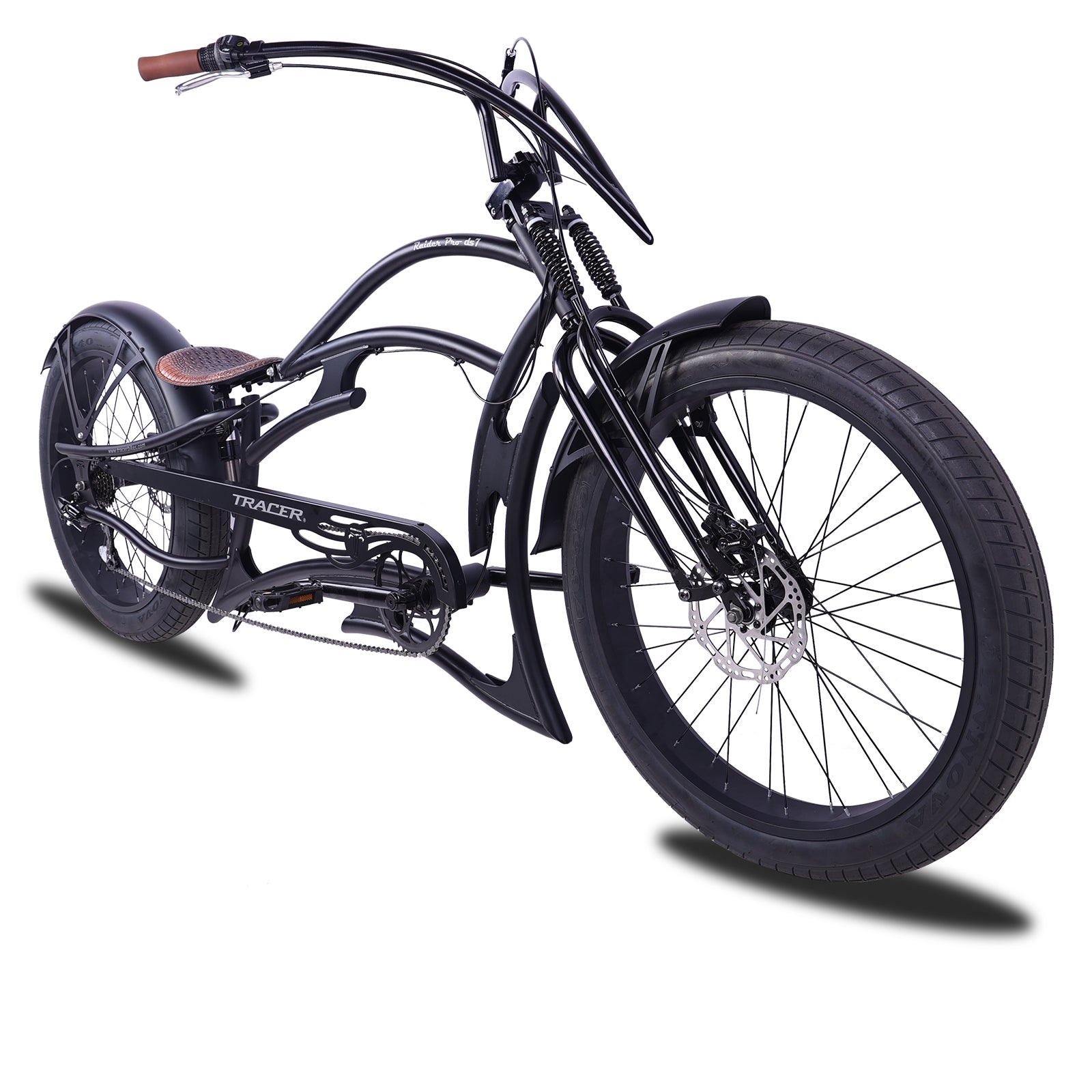 Tracer Raider Pro DS 26" 7-Speed Chopper Style Stretch Cruiser Bike - Chico USA, Inc.