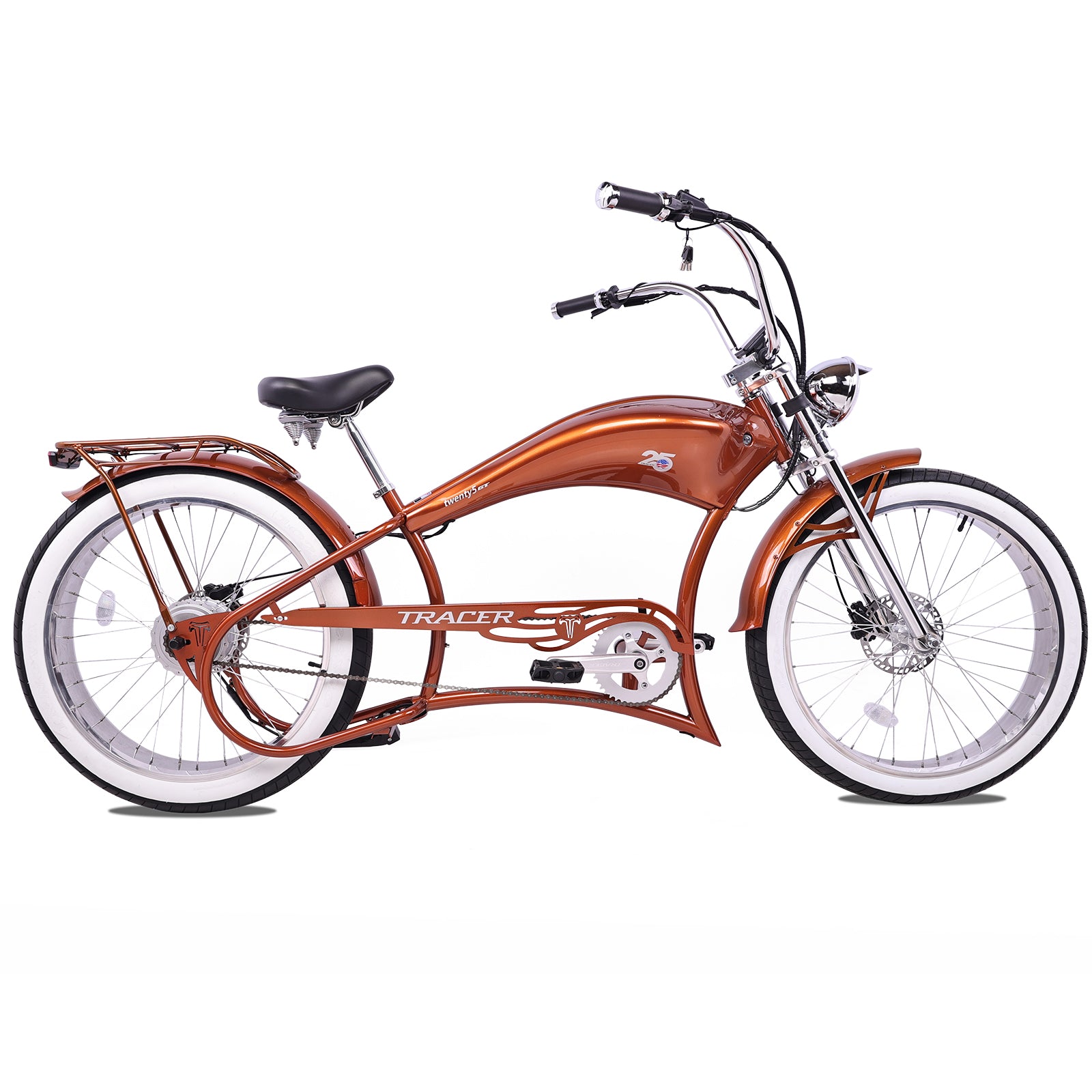 Tracer Twenty5 800w Stretch Cruiser Electric Bicycle - Chico USA, Inc.