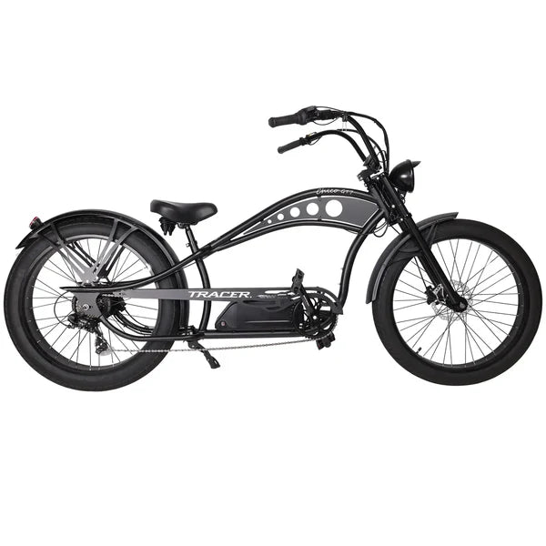 Tracer Bikes | Chico GT7 750W Stretch Cruiser E-Bike – Fat Tires, 80 Mile Range, Retro Chopper Style | Chico USA, Inc.