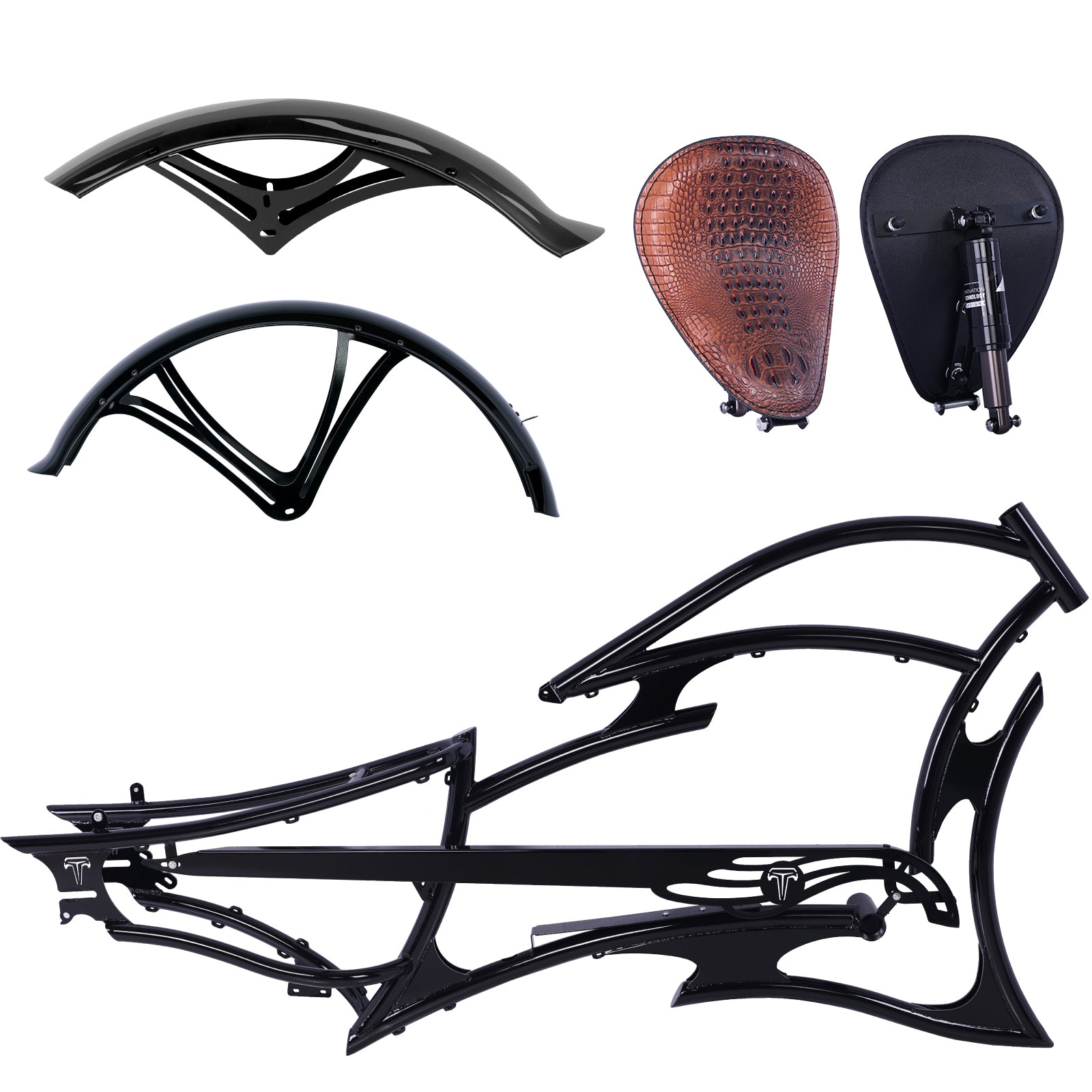 FM-RAPTOR 26" Stretch Chopper for 7-speed 26’"x3.0, 4.0 Ebike Frame - Chico USA, Inc.