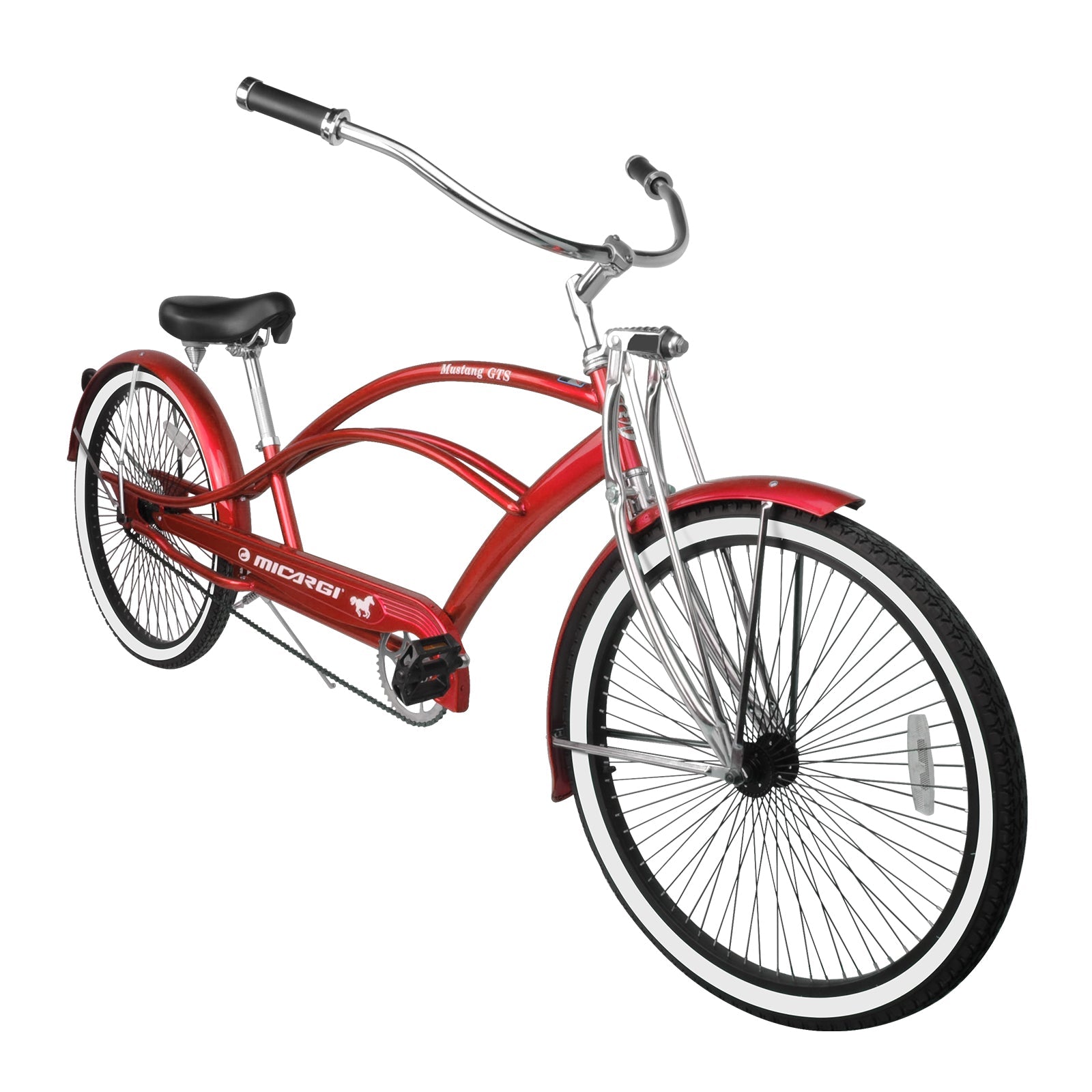 Tracer Bikes | Micargi Mustang GTS Cruiser Bike in Matte Black with Shimano Nexus 3-Speed | Chico USA, Inc.
