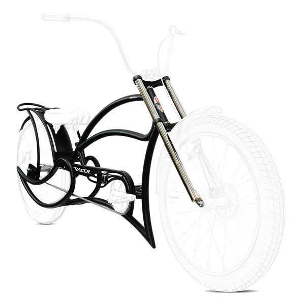 Tracer Bikes | Tracer FM-Leopard GT 26" Stretch Beach Cruiser Steel Frame with Triple Tree Fork and Guard, Accepts 26"x3.0, 4.0 Fat Tires |  Chico USA, Inc.