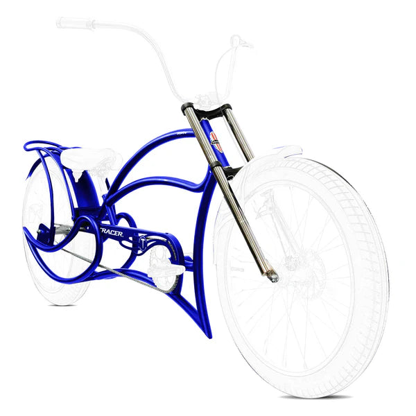 Tracer Bikes | Tracer FM-Leopard GT 26" Stretch Beach Cruiser Steel Frame with Triple Tree Fork and Guard, Accepts 26"x3.0, 4.0 Fat Tires |  Chico USA, Inc.