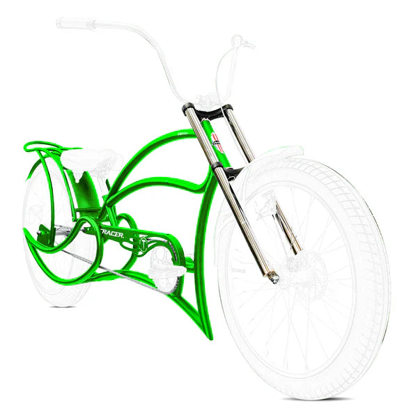 Tracer Bikes | Tracer FM-Leopard GT 26" Stretch Beach Cruiser Steel Frame with Triple Tree Fork and Guard, Accepts 26"x3.0, 4.0 Fat Tires |  Chico USA, Inc.