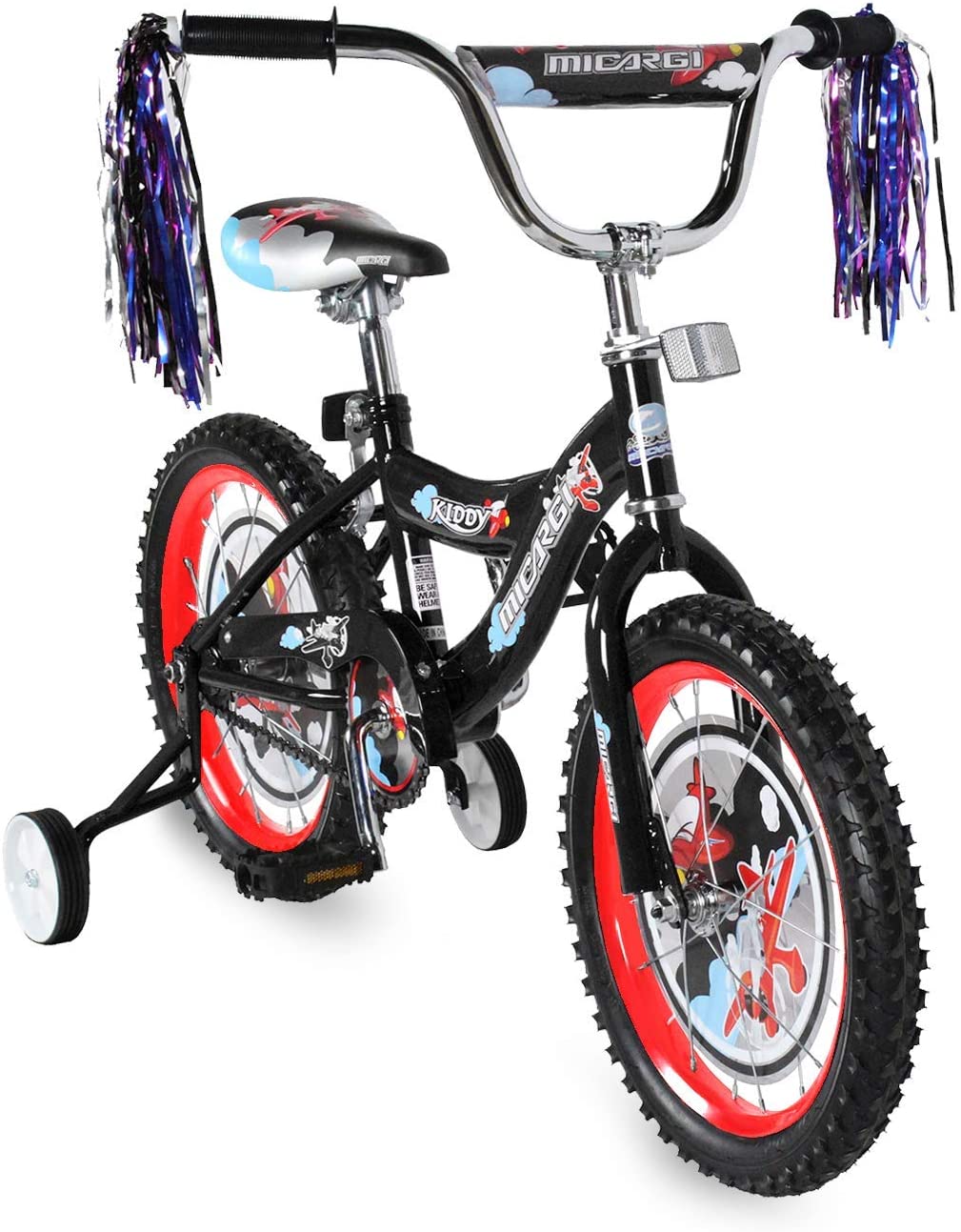 Micargi Kiddy 16" Kids Bike, BMX S-Type Frame, Coaster Brake, with Training Wheels, Multiple Colors - Chico USA, Inc.