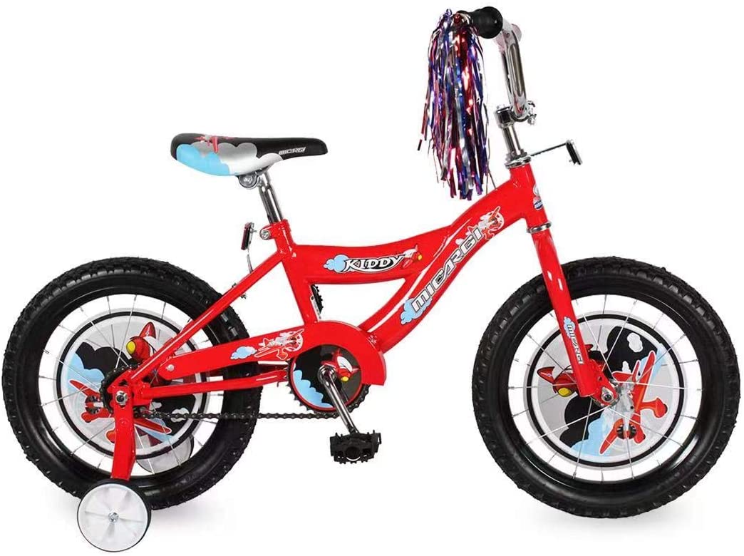 Micargi Kiddy 16" Kids Bike, BMX S-Type Frame, Coaster Brake, with Training Wheels, Multiple Colors - Chico USA, Inc.