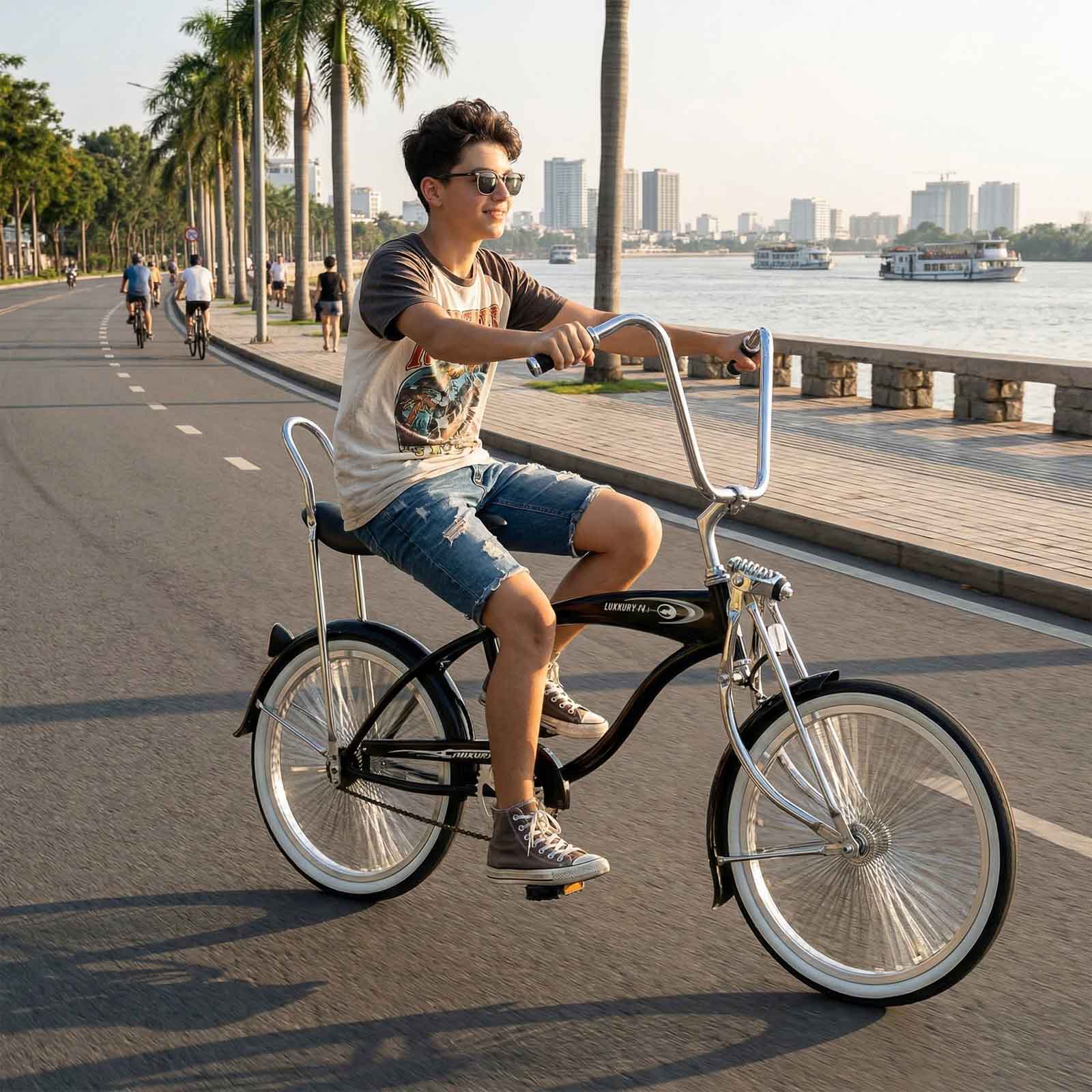 Tracer Bikes | Micargi Lowrider F4 20" Hi-Ten Steel Coaster Brake Single-Speed Bike | Chico USA, Inc.