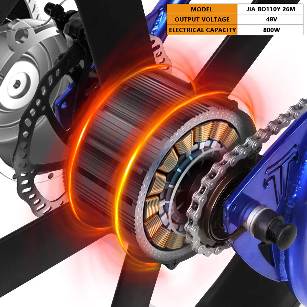 Tracer Bikes | Tracer WH-EDS-A4248800 E-Bike Wheel Set with 800W 48V Motor, Disc Brake Compatible, Black & White |  Chico USA, Inc.