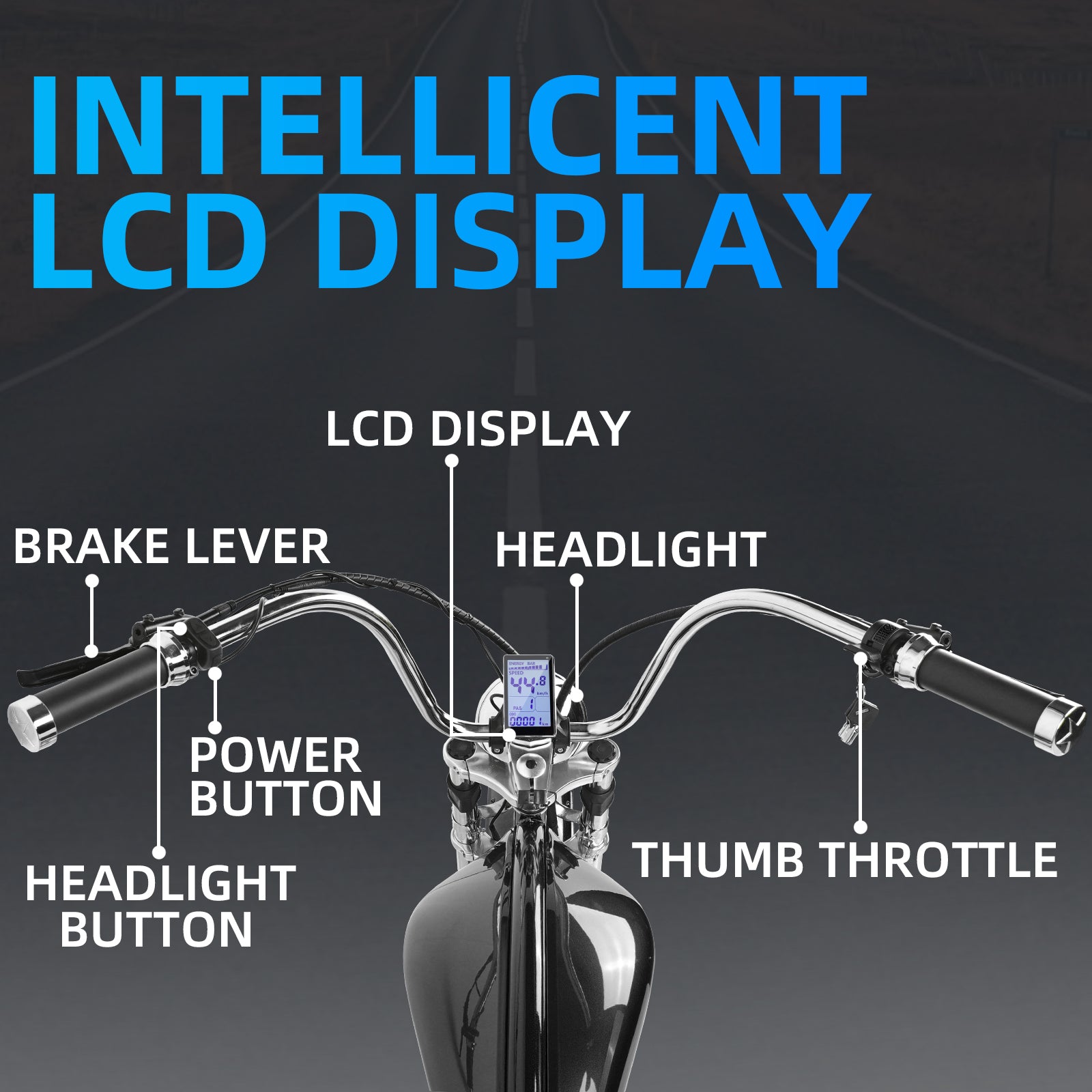 Tracer Twenty5 DS 500W Chopper Cruiser E-Bike - Chico USA, Inc.