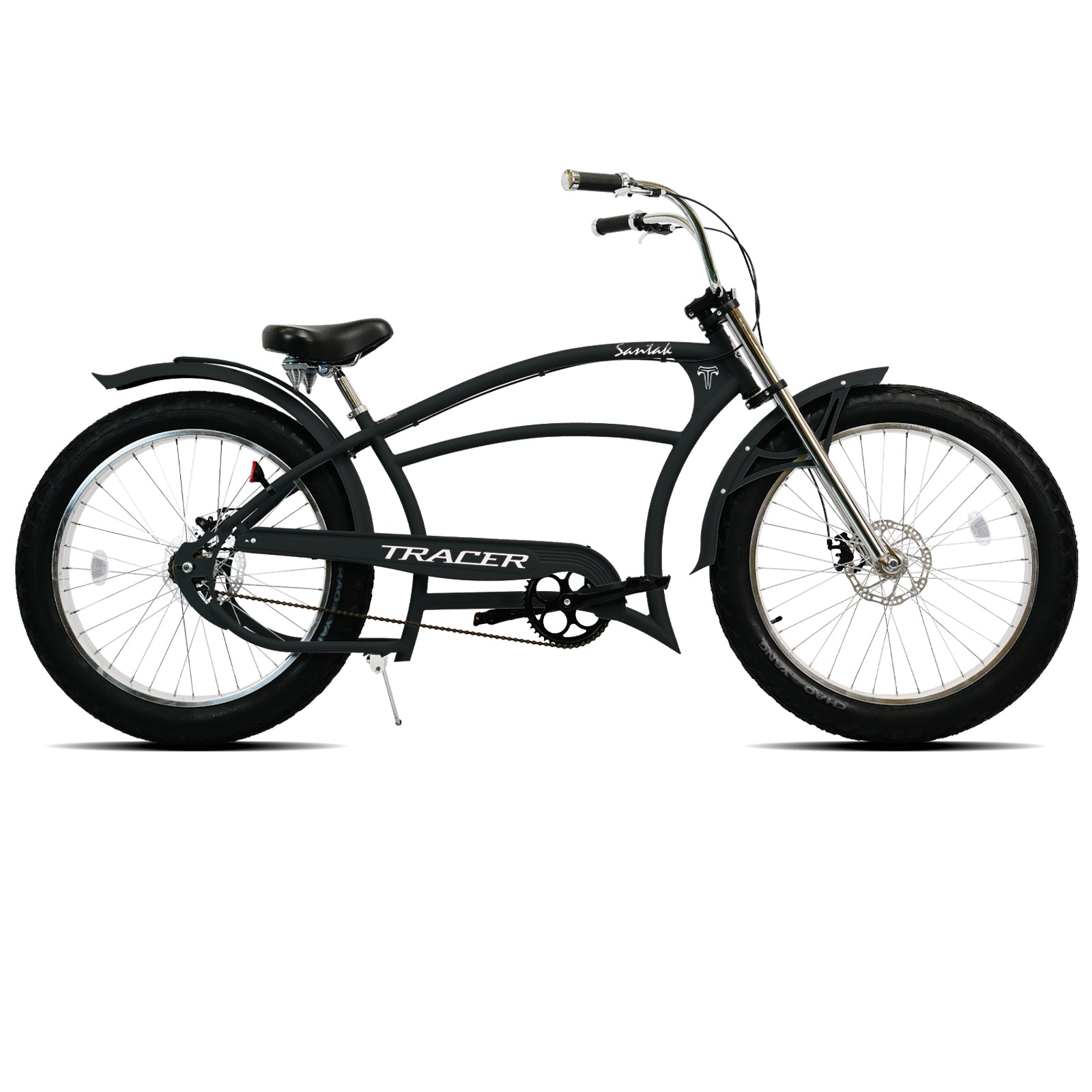 Tracer Santak GT 26" Chopper Stretch Cruiser Fat Tire Bike, Single Speed - Chico USA, Inc.