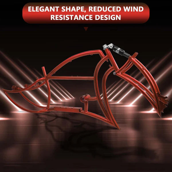 TRACER Signature Pro 26'' Chopper Cruiser Electric Bike Frame, Accepts 26"x 3.0, 4.0 Fat Tires - Chico USA, Inc.