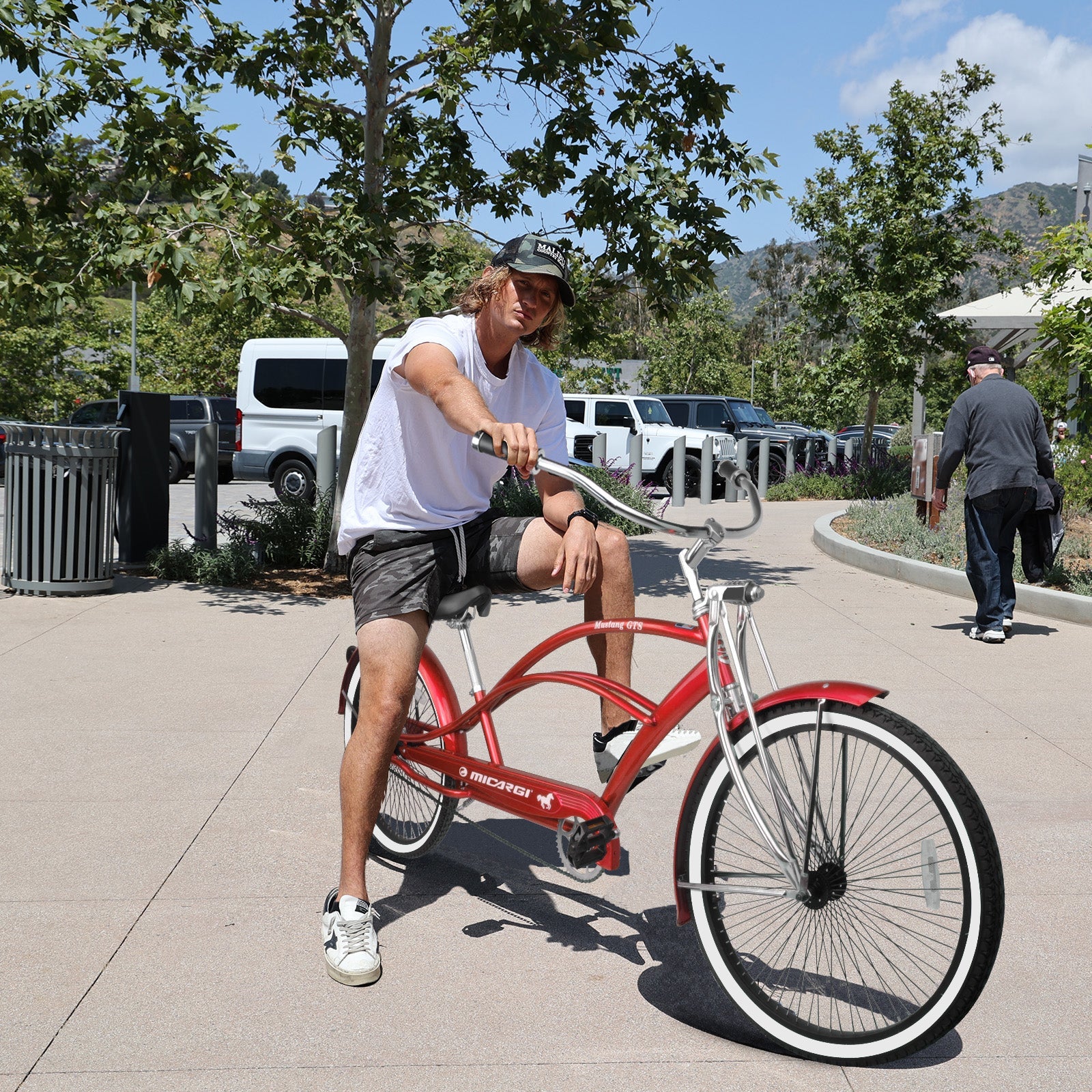 Tracer Bikes | Micargi Mustang GTS Cruiser Bike in Matte Black with Shimano Nexus 3-Speed | Chico USA, Inc.