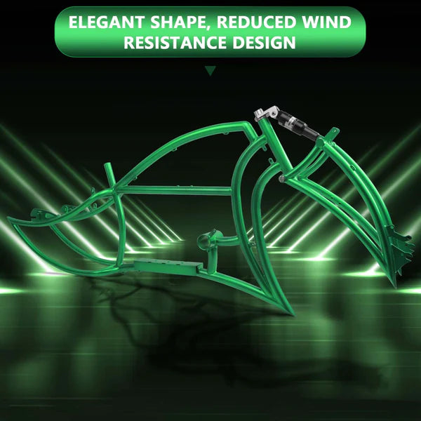 Tracer Bikes | TRACER Signature Pro 26'' Chopper Cruiser Electric Bike Frame, Accepts 26"x 3.0, 4.0 Fat Tires |  Chico USA, Inc.