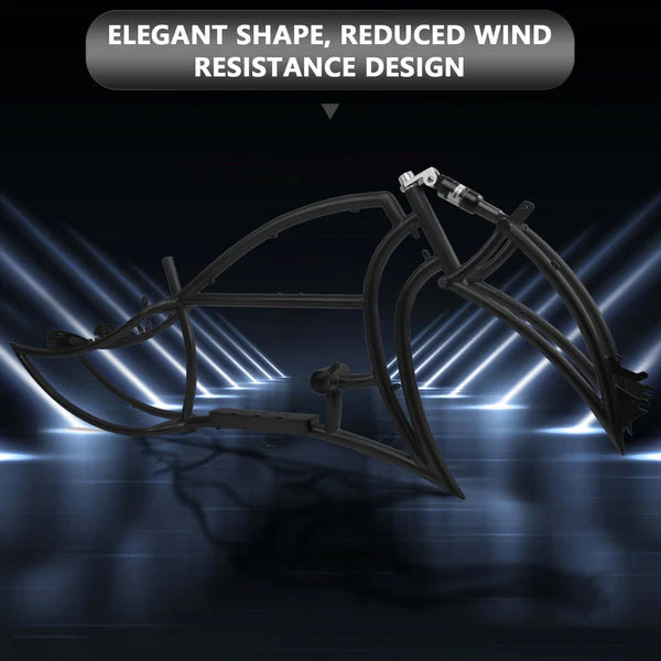 TRACER Signature Pro 26'' Chopper Cruiser Electric Bike Frame, Accepts 26"x 3.0, 4.0 Fat Tires - Chico USA, Inc.