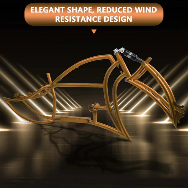 Tracer Bikes | TRACER Signature Pro 26'' Chopper Cruiser Electric Bike Frame, Accepts 26"x 3.0, 4.0 Fat Tires |  Chico USA, Inc.