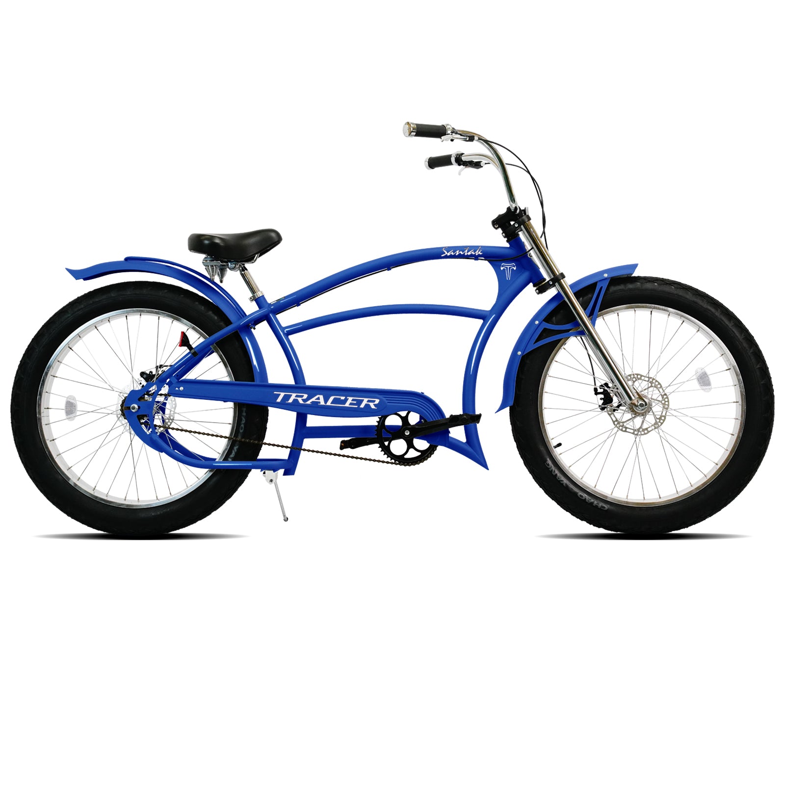 Tracer Santak GT 26" Chopper Stretch Cruiser Fat Tire Bike, Single Speed - Chico USA, Inc.