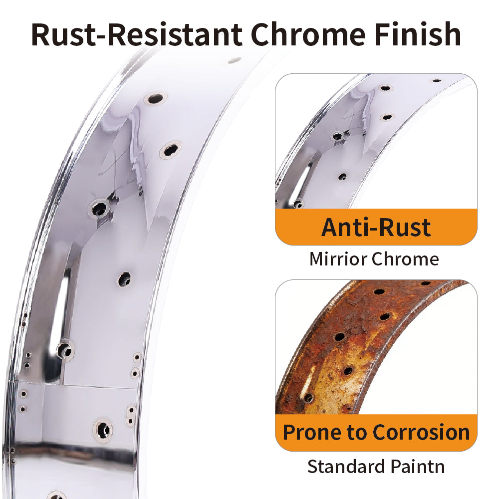 Chico RM-TR95G2636-CP 26"*3" 26"x4"x13Gx36H Mirror Chrome Fat Rims