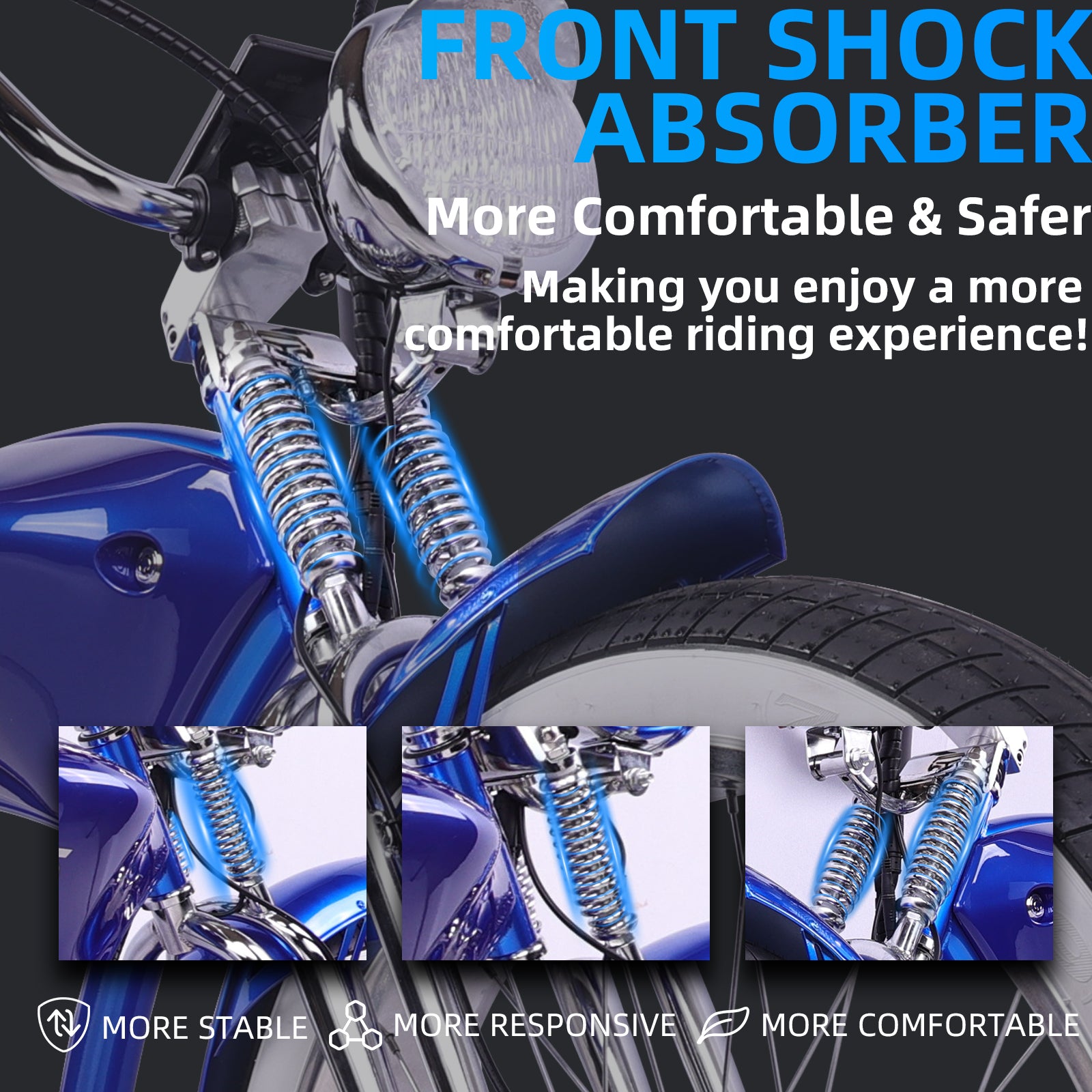 Tracer Twenty5 DS 500W Chopper Cruiser E-Bike - Chico USA, Inc.