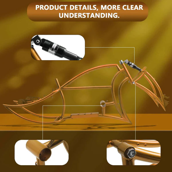 Tracer Bikes | TRACER Signature Pro 26'' Chopper Cruiser Electric Bike Frame, Accepts 26"x 3.0, 4.0 Fat Tires |  Chico USA, Inc.