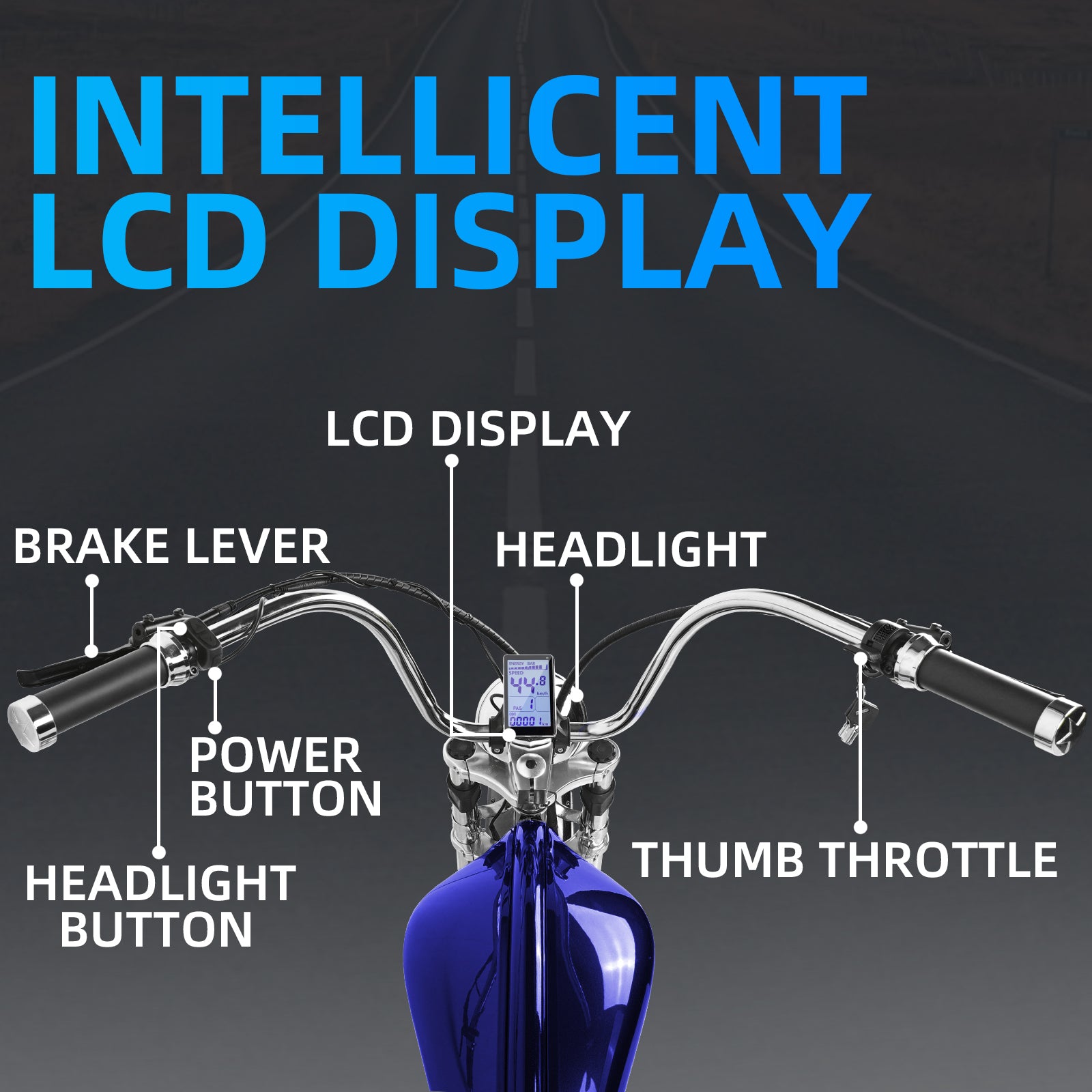 Tracer Twenty5 DS 500W Chopper Cruiser E-Bike - Chico USA, Inc.