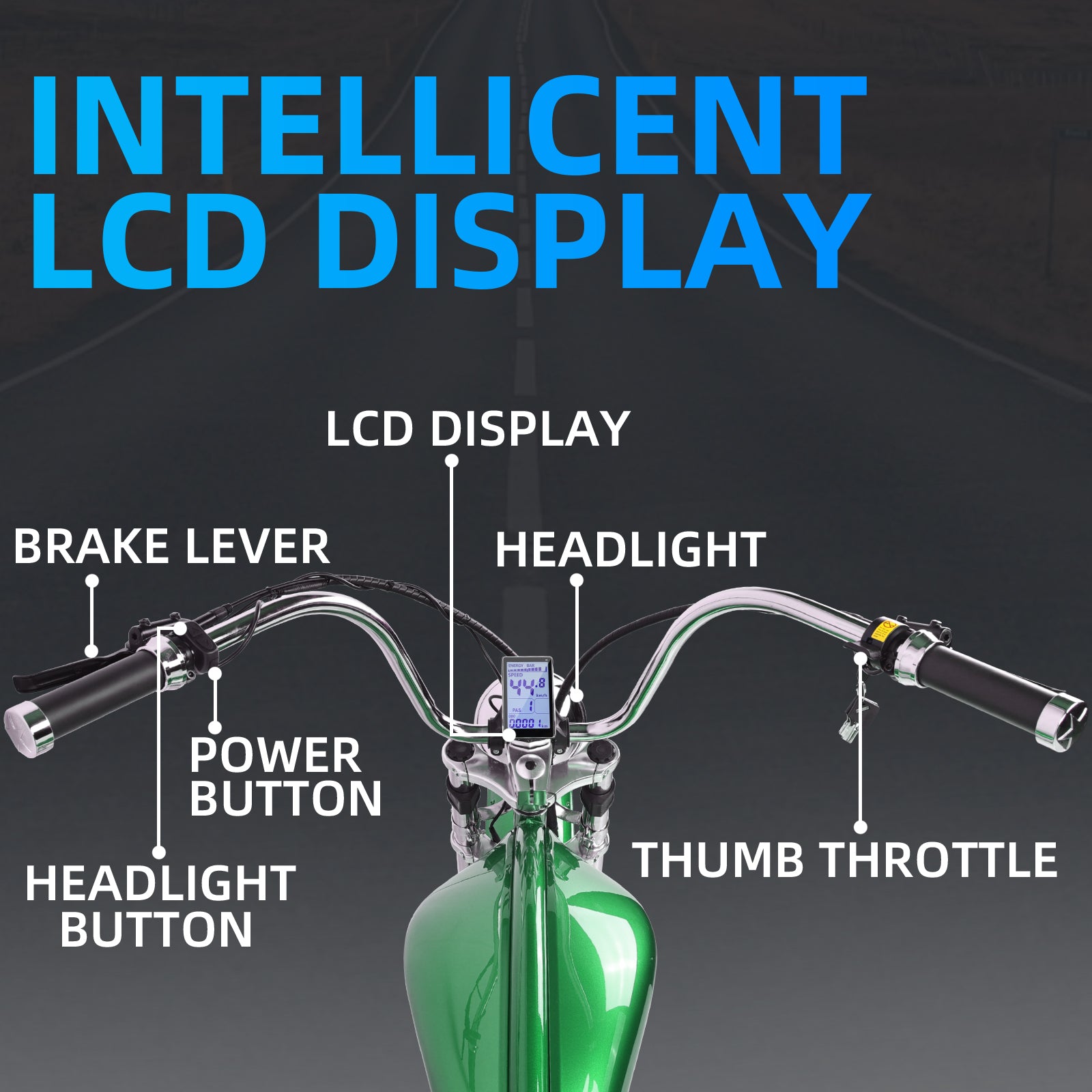 Tracer Twenty5 DS 500W Chopper Cruiser E-Bike - Chico USA, Inc.