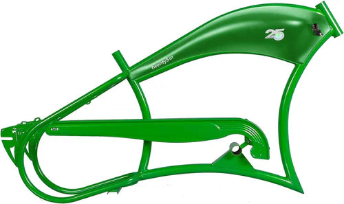 Tracer Bikes | Tracer FM-Twenty5 26" Stretch Cruiser Steel E-Bike Frame with Chain Guard for 26"x3.0, 4.0 Tires |  Chico USA, Inc.