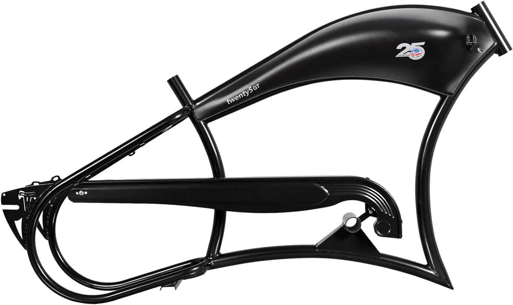 Tracer Bikes | Tracer FM-Twenty5 26" Stretch Cruiser Steel E-Bike Frame with Chain Guard for 26"x3.0, 4.0 Tires |  Chico USA, Inc.