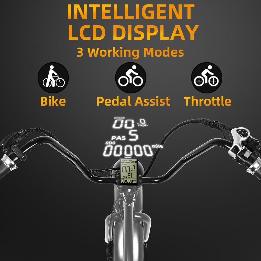 Tracer Loiter 26" 800W Electric Cruiser Bike