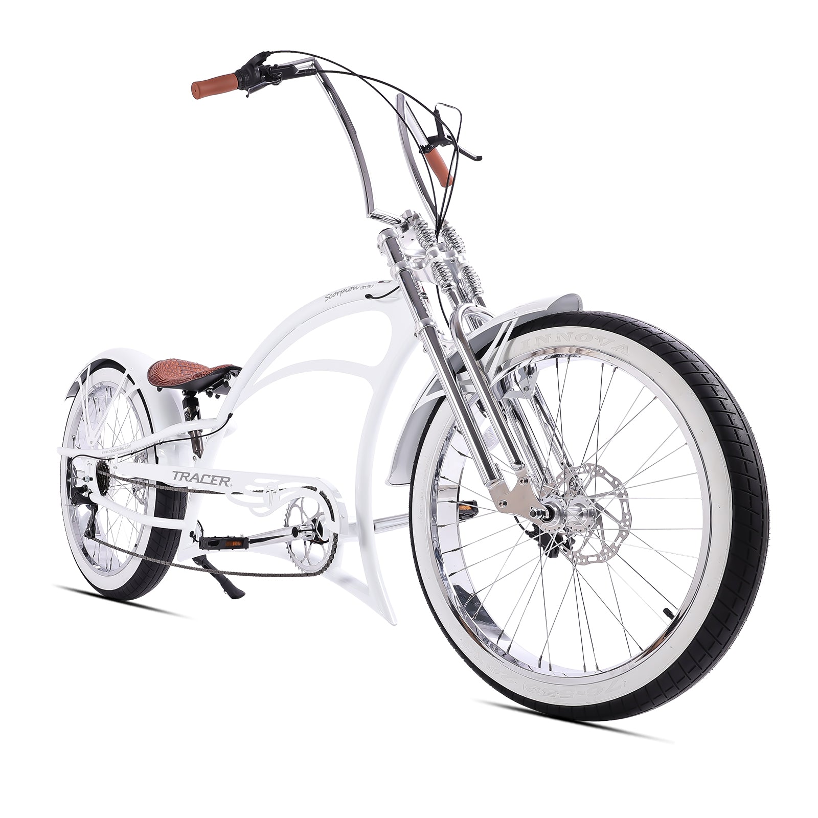Scorpion GTS 7Speed Stretch Chopper Cruiser Bike