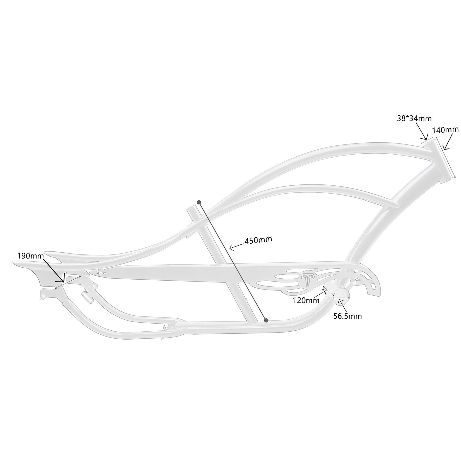 Tracer Bikes | FM-BRONCO Bronco Chopper Stretch Cruiser Bike Frame, 26" Coaster Brake/7 Speed |  Chico USA, Inc.