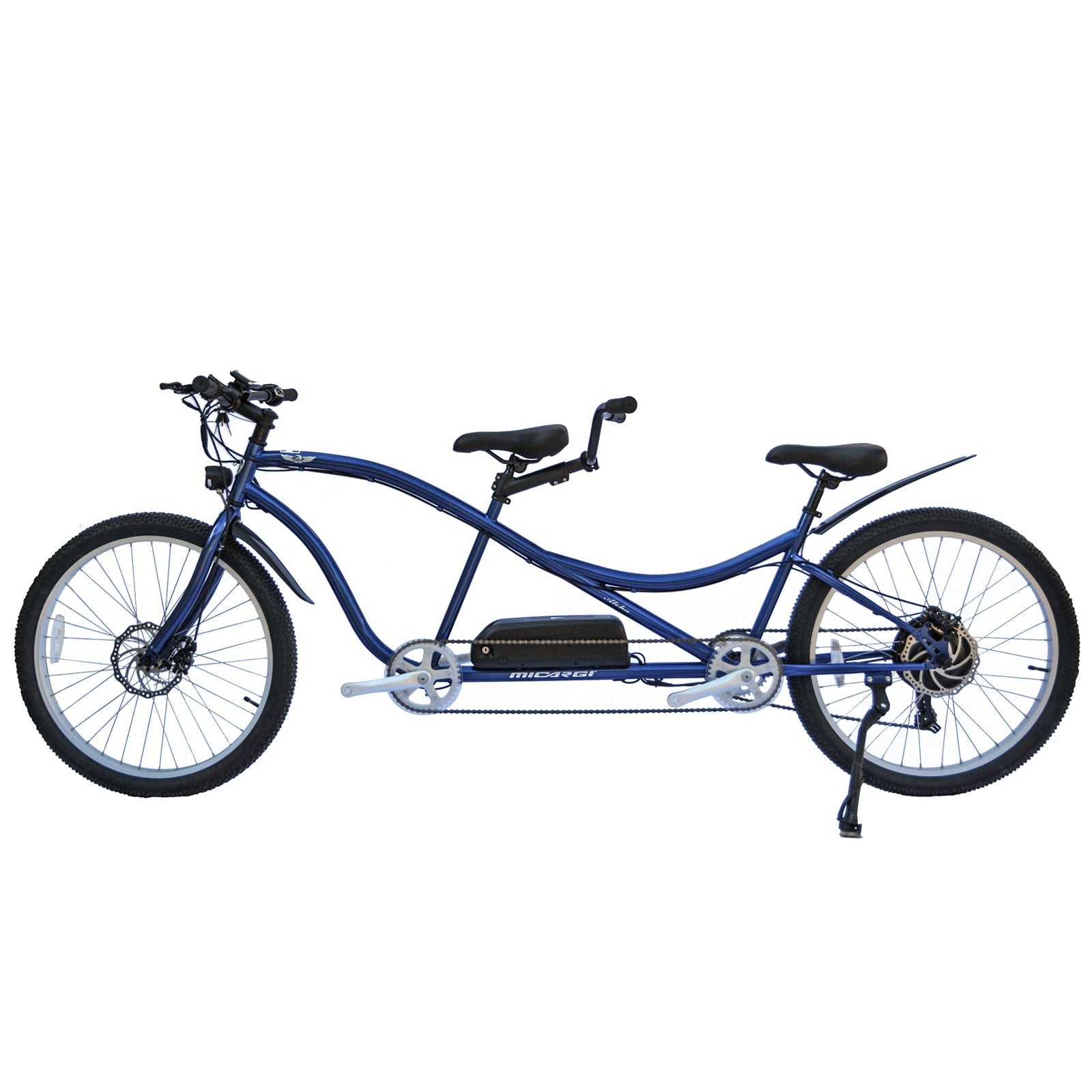 Tracer Bikes | Micargi Aloha 26" Tandem Beach Cruiser Electric Bike, 500W Motor, 7-Speed Shimano |  Chico USA, Inc.