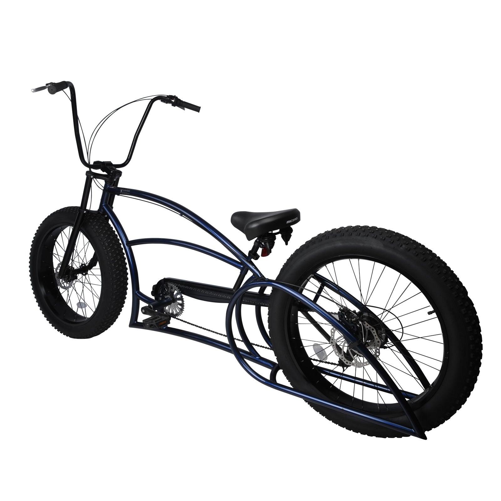 Tracer Bikes | Micargi Bombita XLE 7/GT7 Chopper Cruiser Bike, 26" Stretch Beach Cruiser, 7-Speed | Chico USA, Inc.