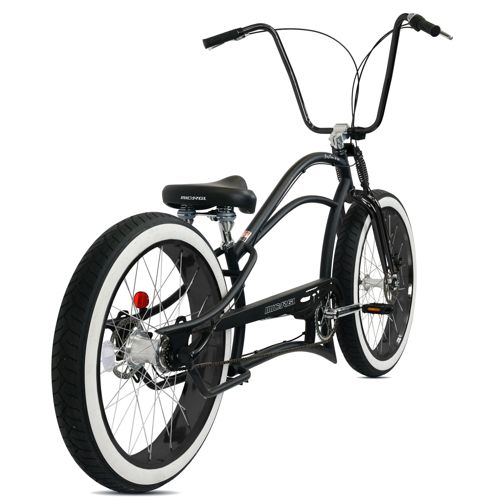 Tracer Bikes | Micargi Boston 3i DS Stretch Cruiser Bicycle, 26" Chopper Frame, 3-Speed Internal Hub | Chico USA, Inc.