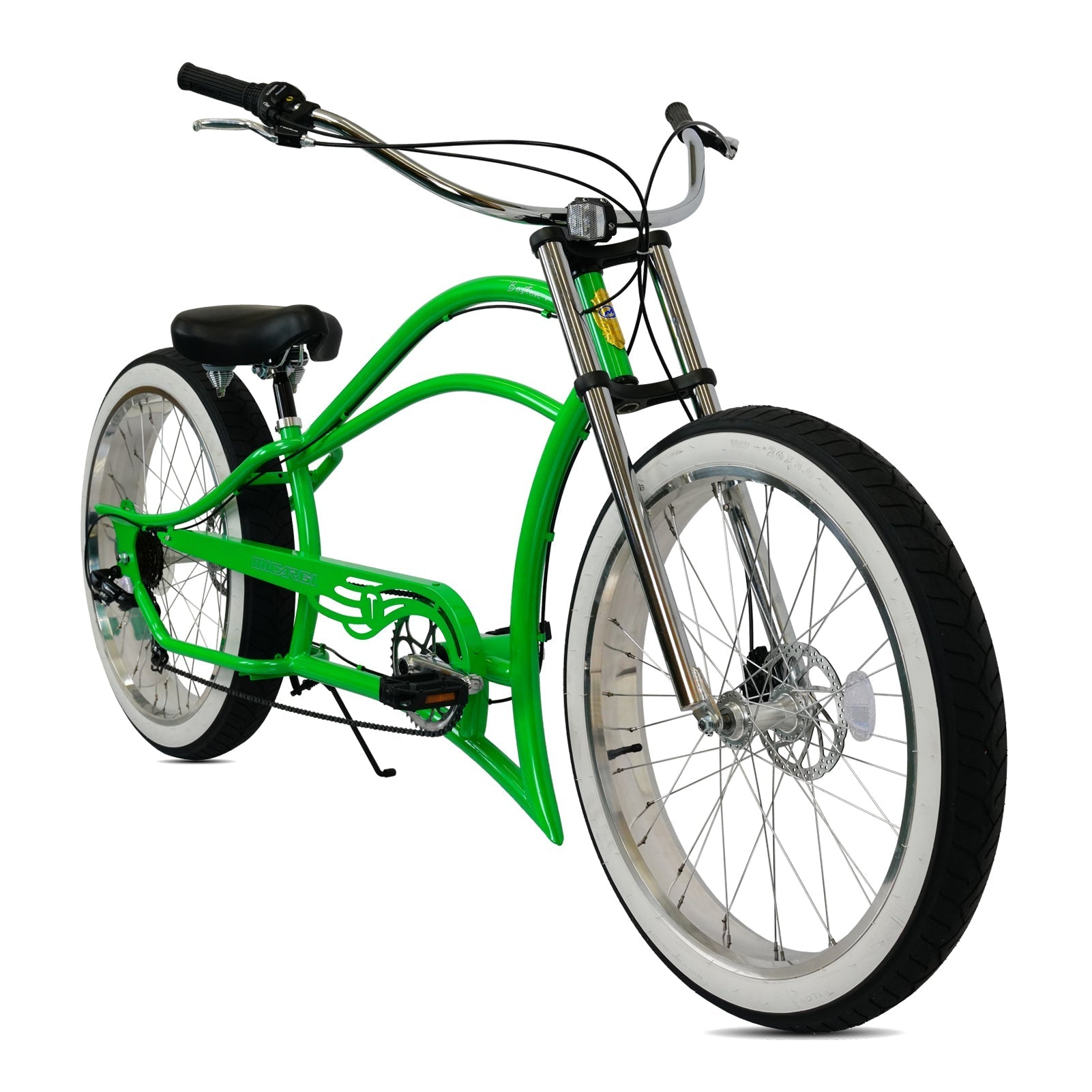 Tracer Bikes | Micargi Boston 7 Stretch Beach Cruiser Bike, 7-Speed, 26" Steel Frame | Chico USA, Inc.