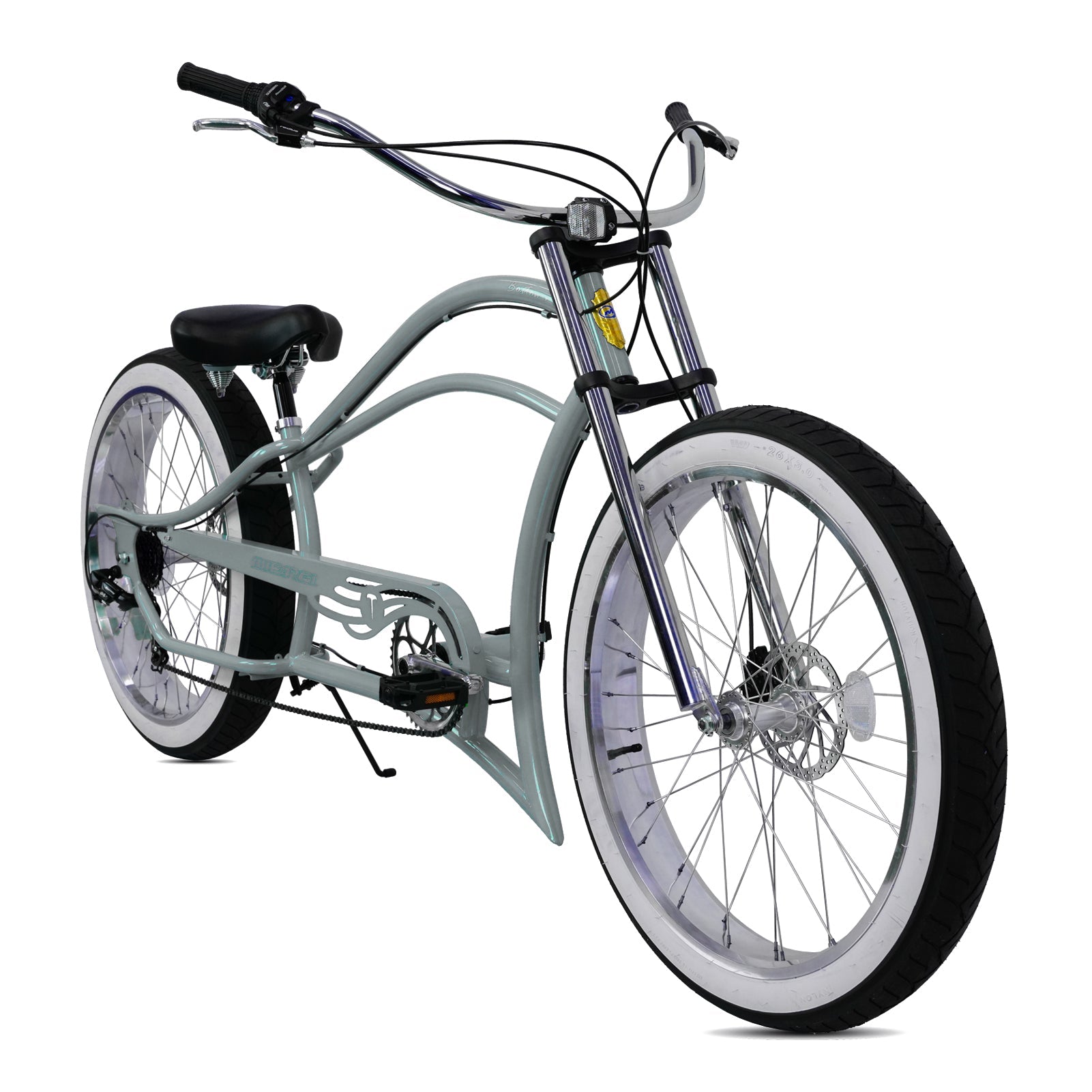 Tracer Bikes | Micargi Boston 7 Stretch Beach Cruiser Bike, 7-Speed, 26" Steel Frame | Chico USA, Inc.