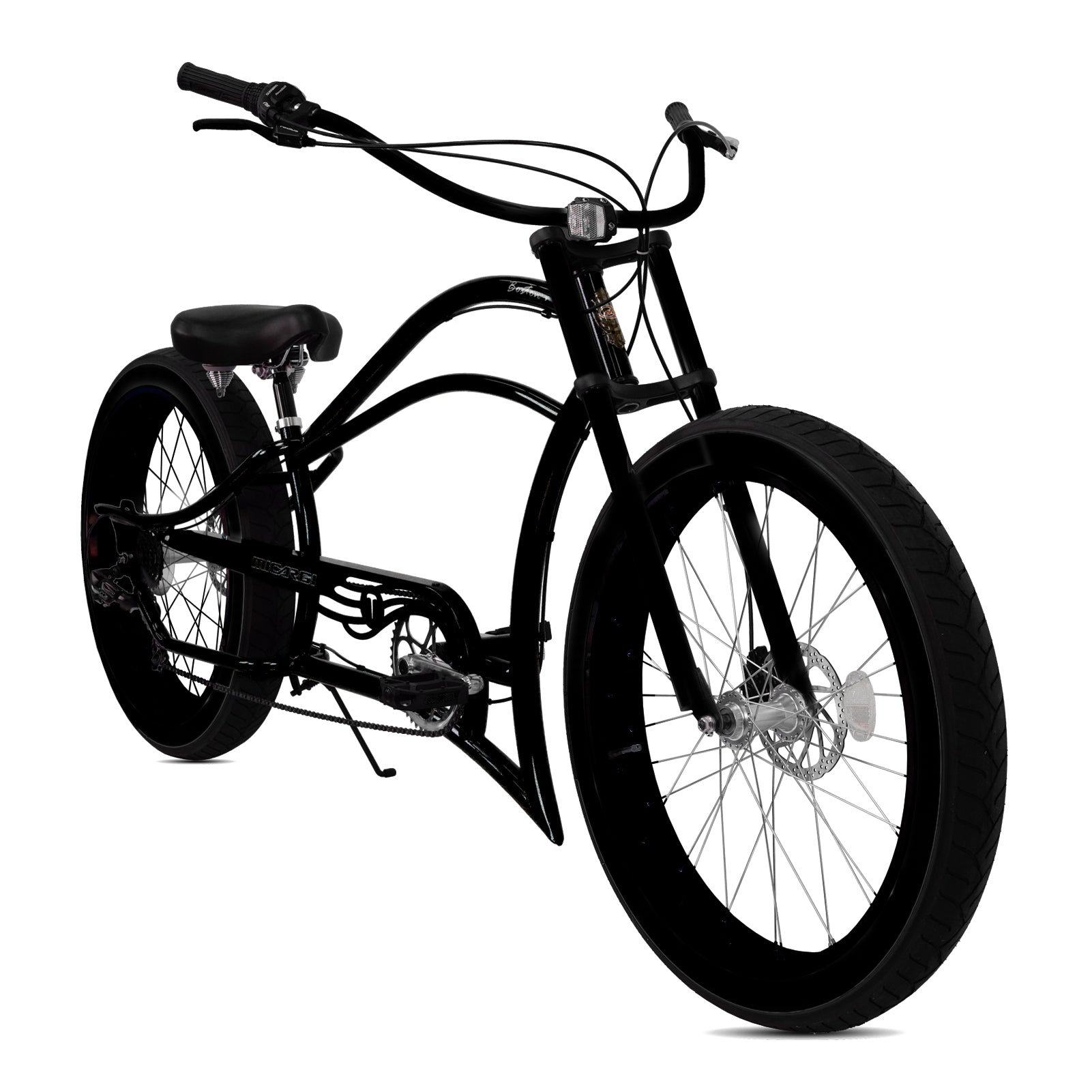 Tracer Bikes | Micargi Boston 7 Stretch Beach Cruiser Bike, 7-Speed, 26" Steel Frame | Chico USA, Inc.