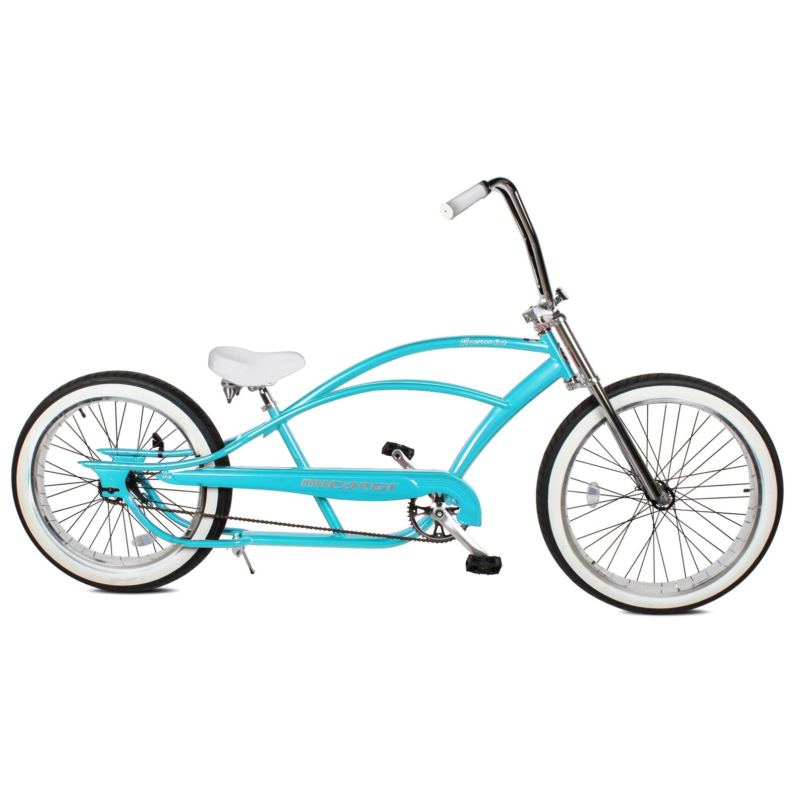 Tracer Bikes | Micargi Bronco 3.0 29'' Stretch Beach Cruiser Bike, Single Speed, Hi-Ten Steel Frame | Chico USA, Inc.