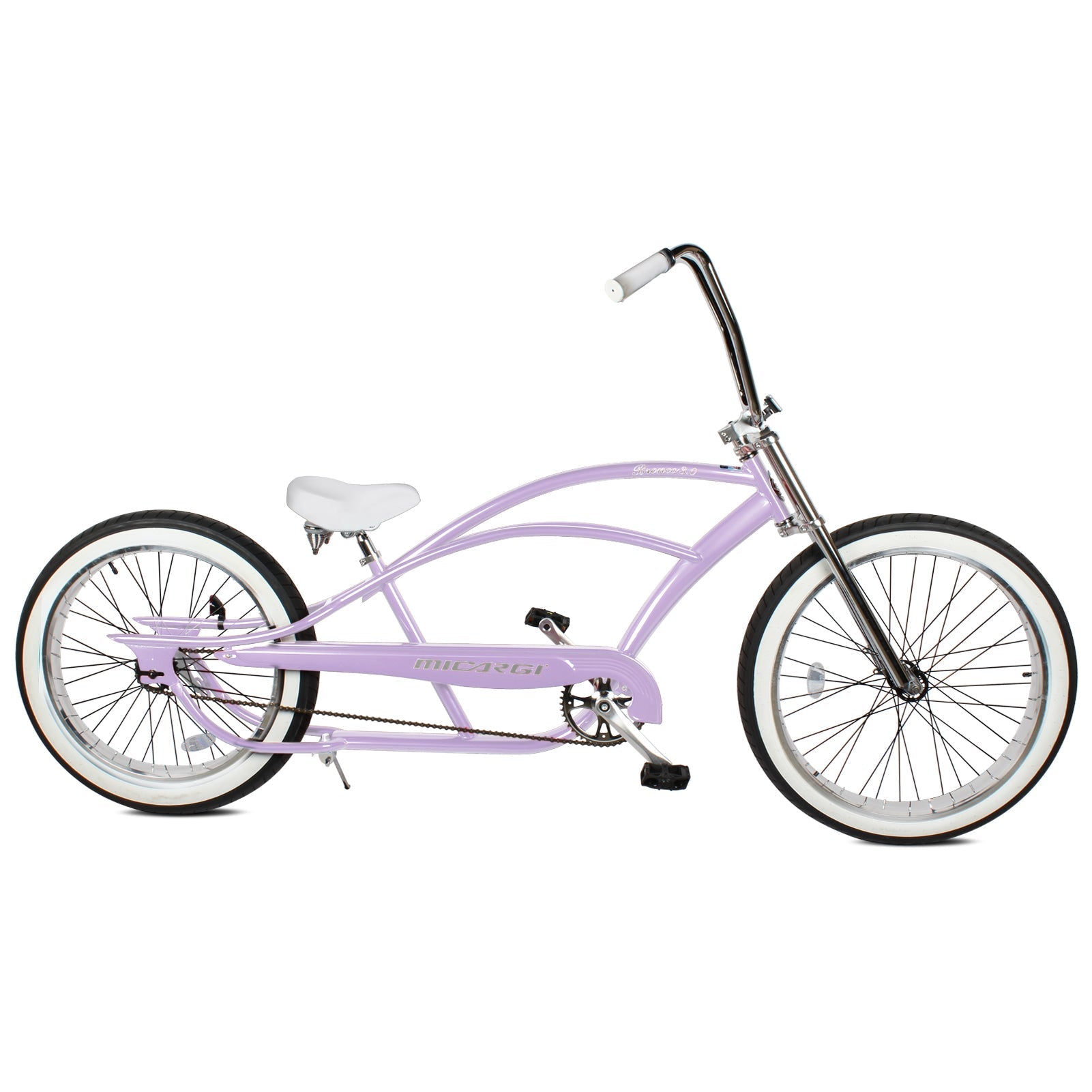 Tracer Bikes | Micargi Bronco 3.0 29'' Stretch Beach Cruiser Bike, Single Speed, Hi-Ten Steel Frame | Chico USA, Inc.