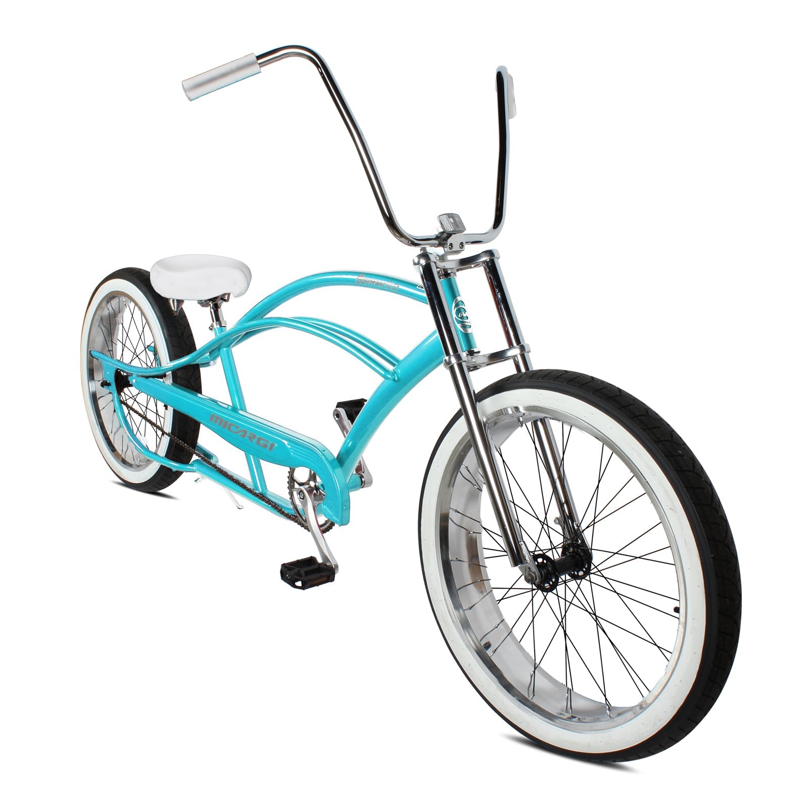 Tracer Bikes | Micargi Bronco 3.0 29'' Stretch Beach Cruiser Bike, Single Speed, Hi-Ten Steel Frame | Chico USA, Inc.
