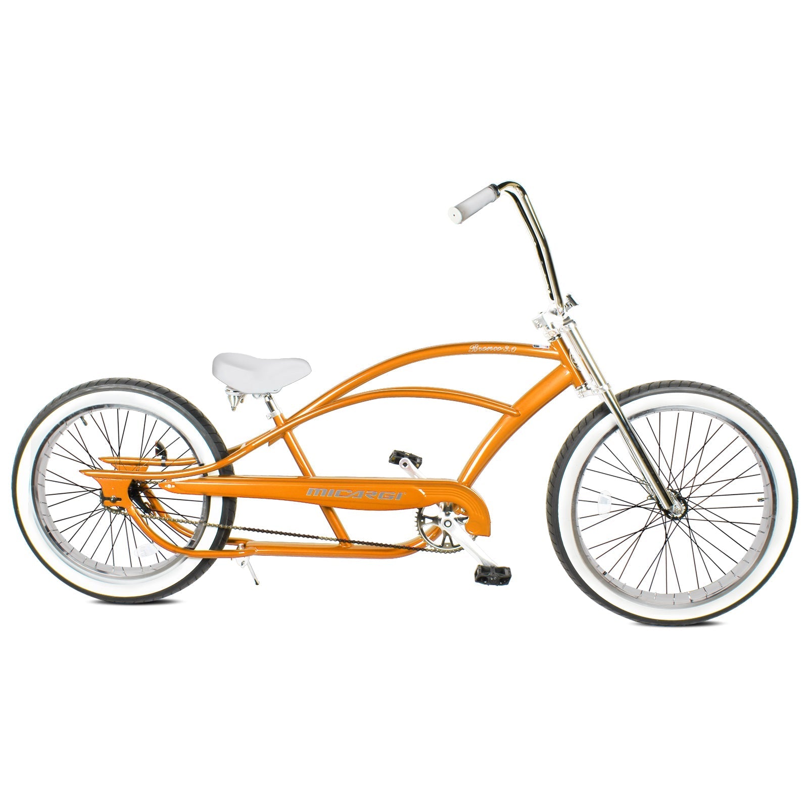 Tracer Bikes | Micargi Bronco 3.0 29'' Stretch Beach Cruiser Bike, Single Speed, Hi-Ten Steel Frame | Chico USA, Inc.