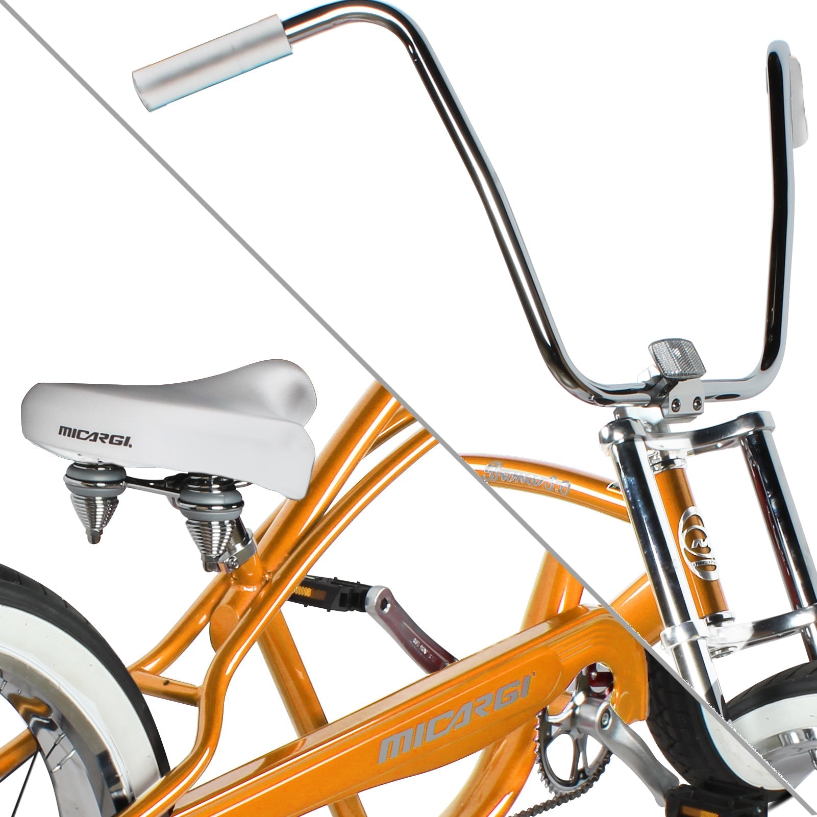 Tracer Bikes | Micargi Bronco 3.0 29'' Stretch Beach Cruiser Bike, Single Speed, Hi-Ten Steel Frame | Chico USA, Inc.