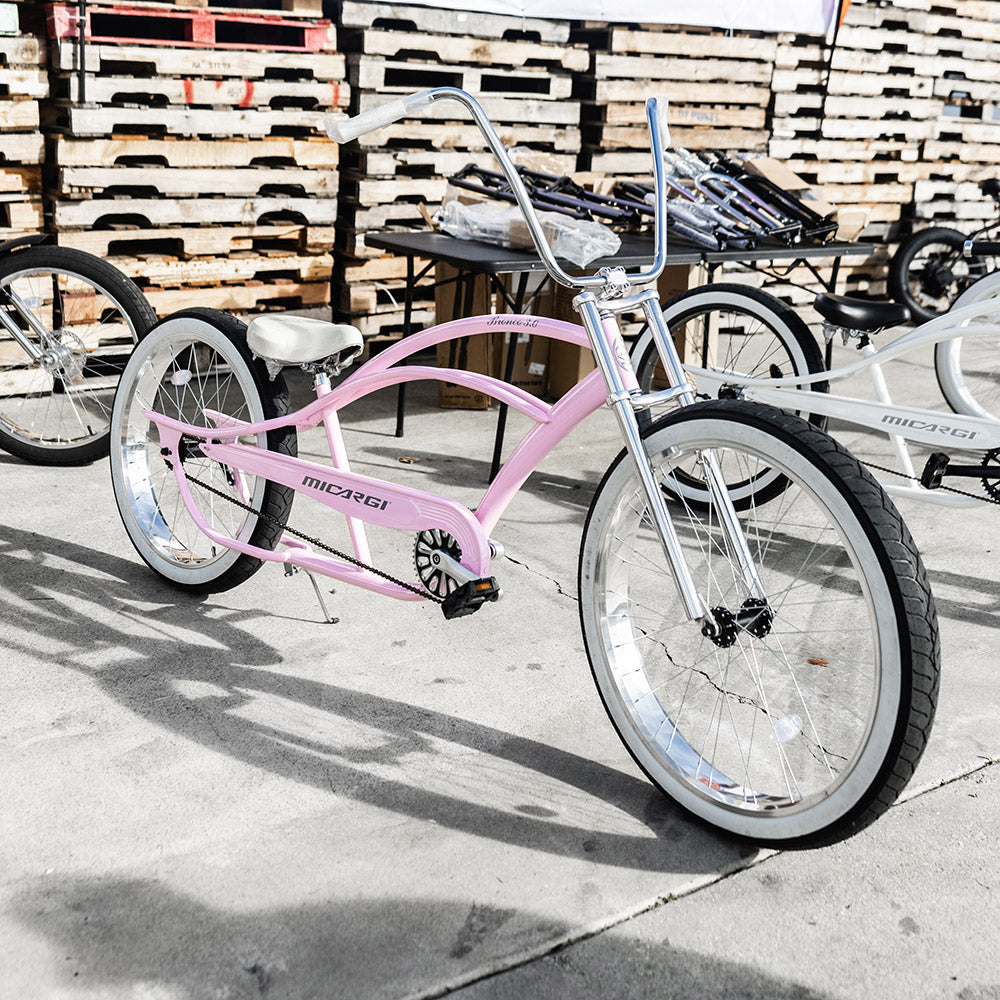 Tracer Bikes | Micargi Bronco 3.0 29'' Stretch Beach Cruiser Bike, Single Speed, Hi-Ten Steel Frame | Chico USA, Inc.