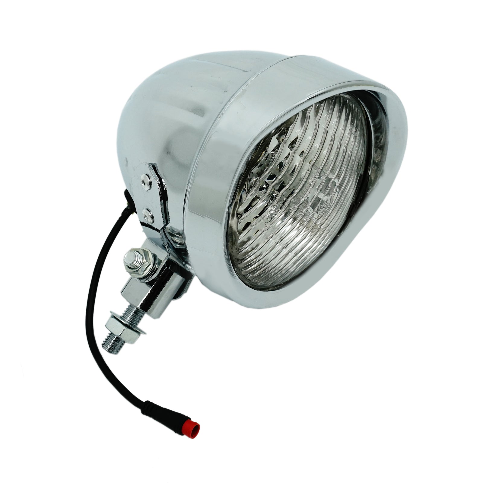 Tracer Bikes | Micargi Classical Chrome Vintage LED Bike Headlight, 12V-48V | Chico USA, Inc.