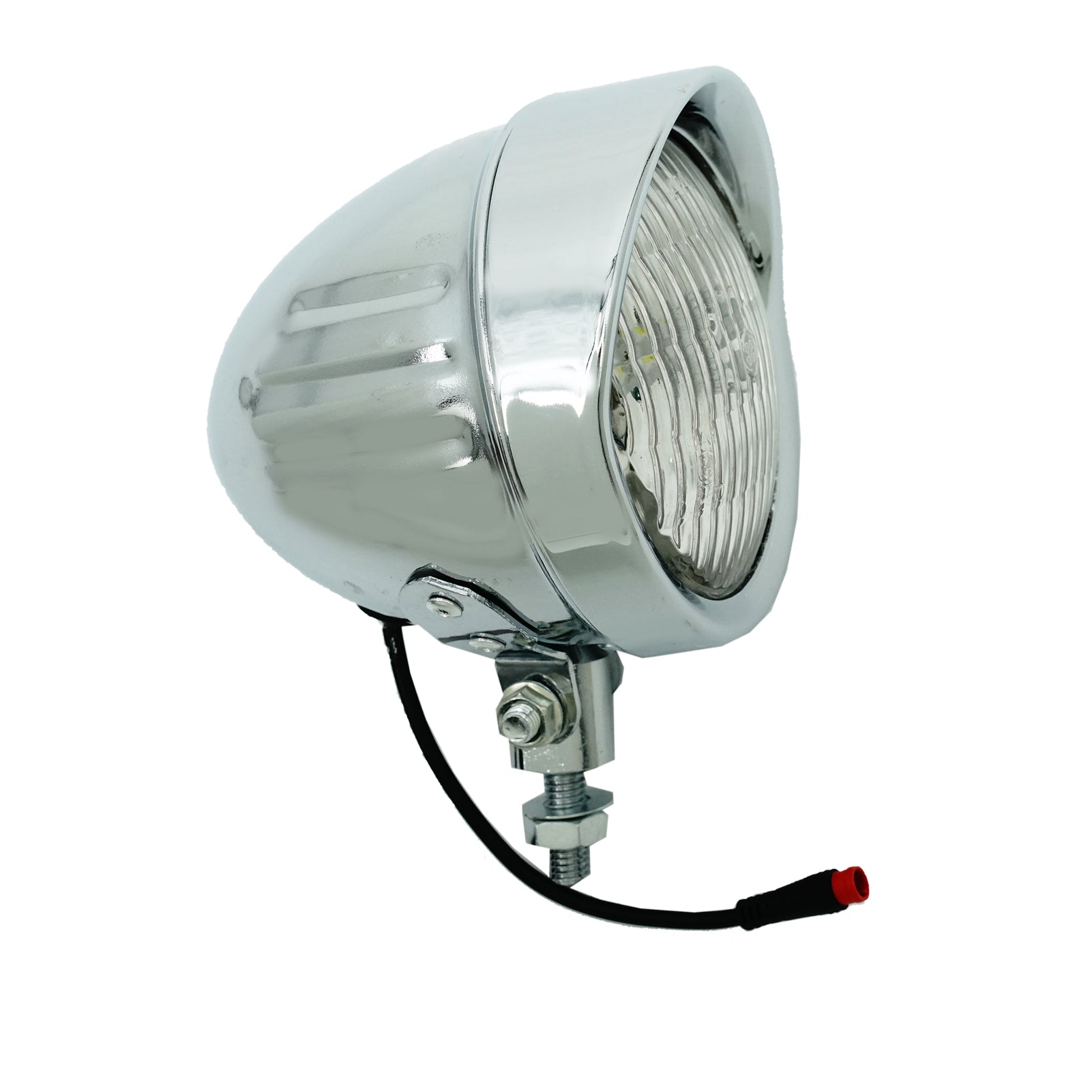 Tracer Bikes | Micargi Classical Chrome Vintage LED Bike Headlight, 12V-48V | Chico USA, Inc.