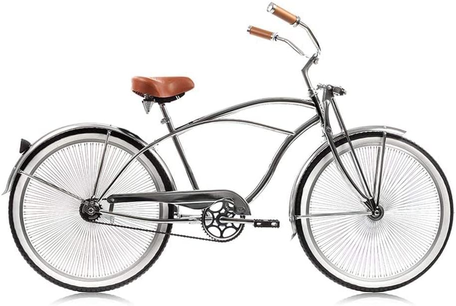Tracer Bikes | Micargi Cougar GTS Beach Cruiser Bike, Limited Edition Chrome, 26" | Chico USA, Inc.