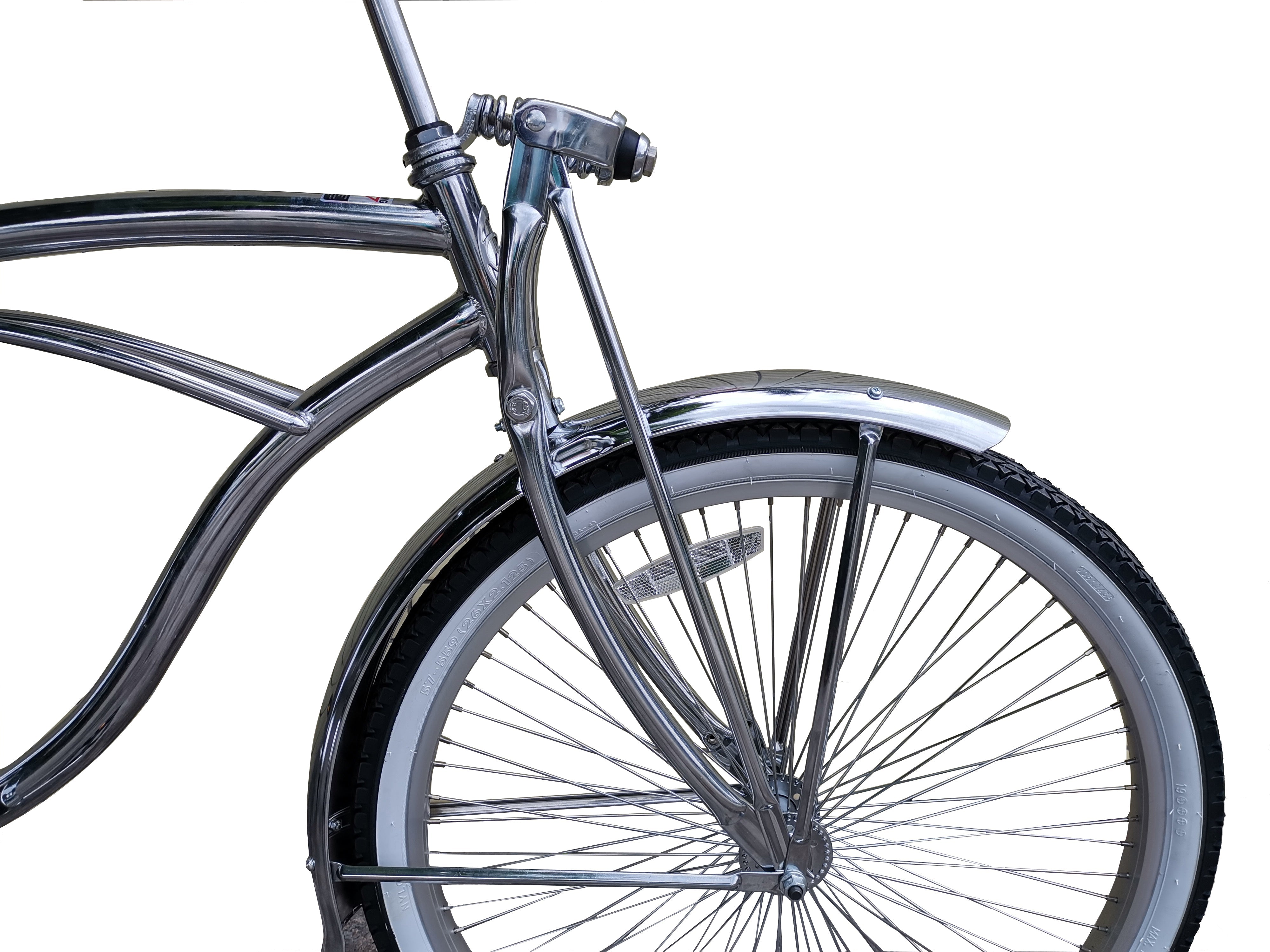 Tracer Bikes | Micargi Cougar GTS Beach Cruiser Bike, Limited Edition Chrome, 26" | Chico USA, Inc.