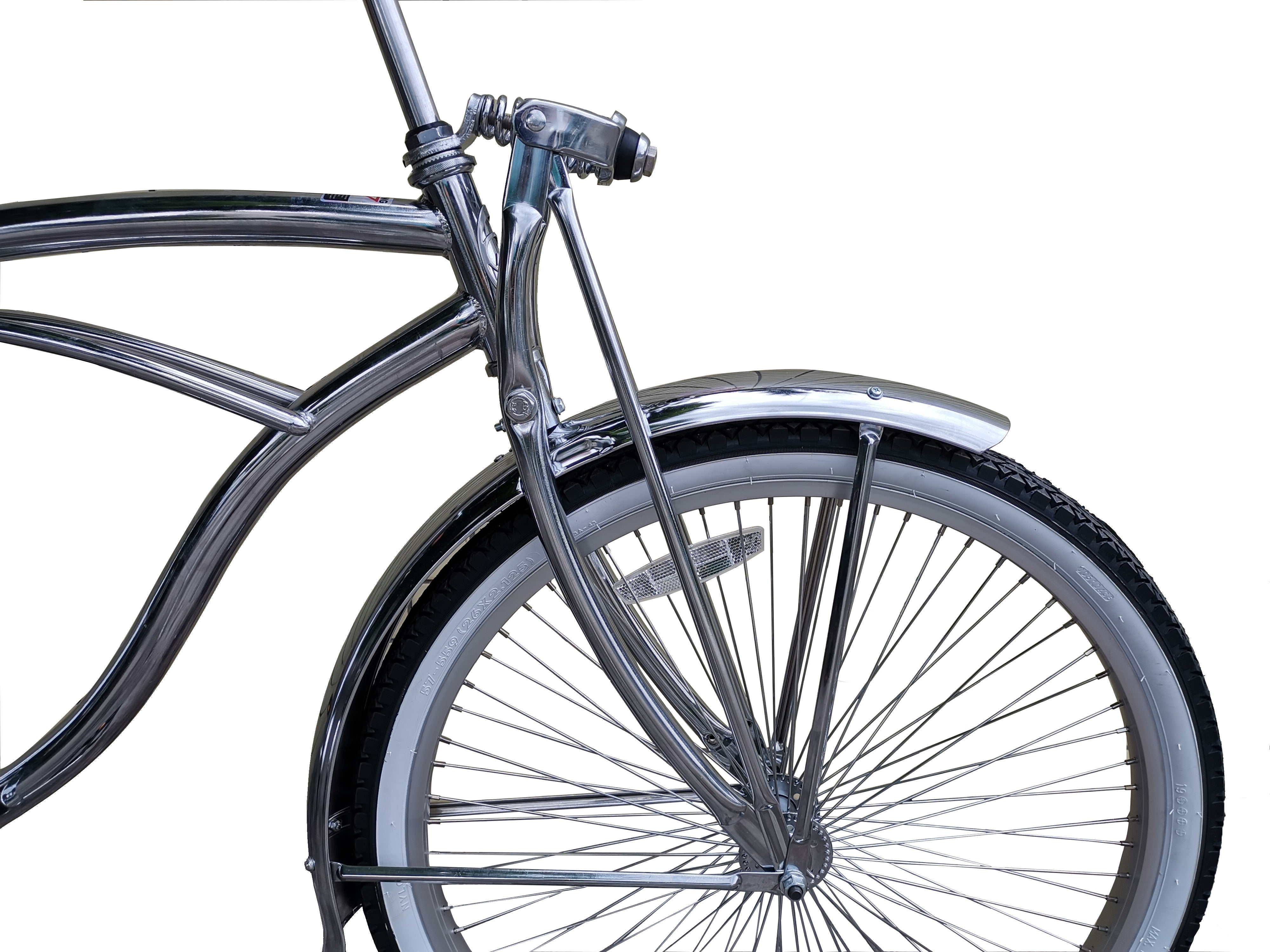 Tracer Bikes | Micargi Cougar GTS Beach Cruiser Bike, Limited Edition Chrome, 26" | Chico USA, Inc.